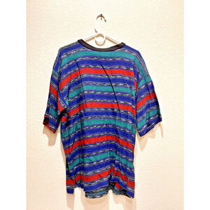 Vintage 80s James Halbert Embroidered T Shirt Aztec Peru Large